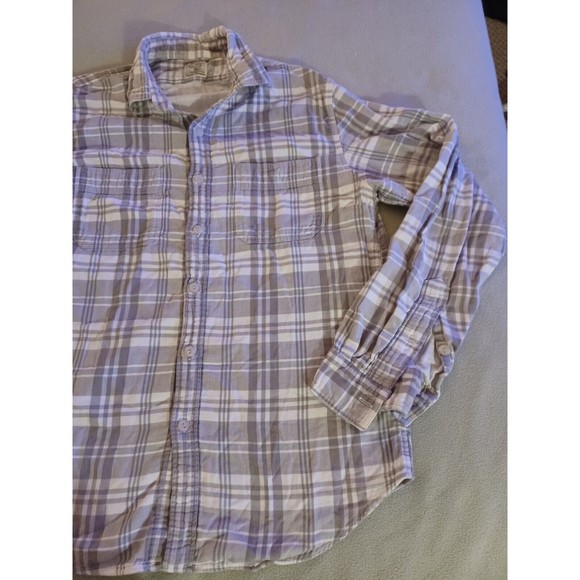 J Crew womens medium tan plaid button up shirt - Picture 4 of 7